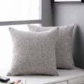 CozyWhisper Linen Sofa Pillow Cover – Solid Color Cushion