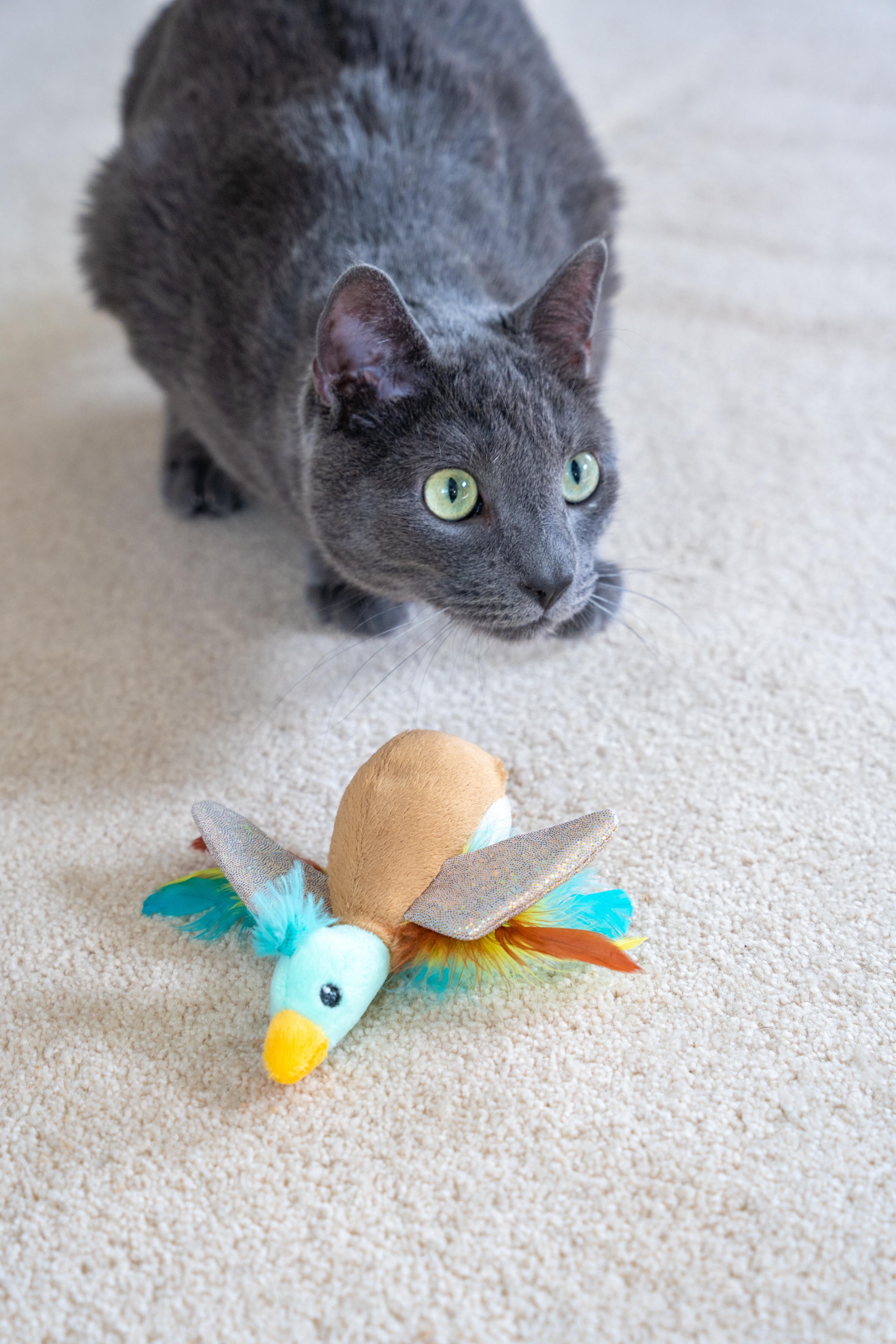 Catstages Flapperz Duck Cat Toy with Catnip, Crinkle & Feathers – 7.5" Enrichment Toy