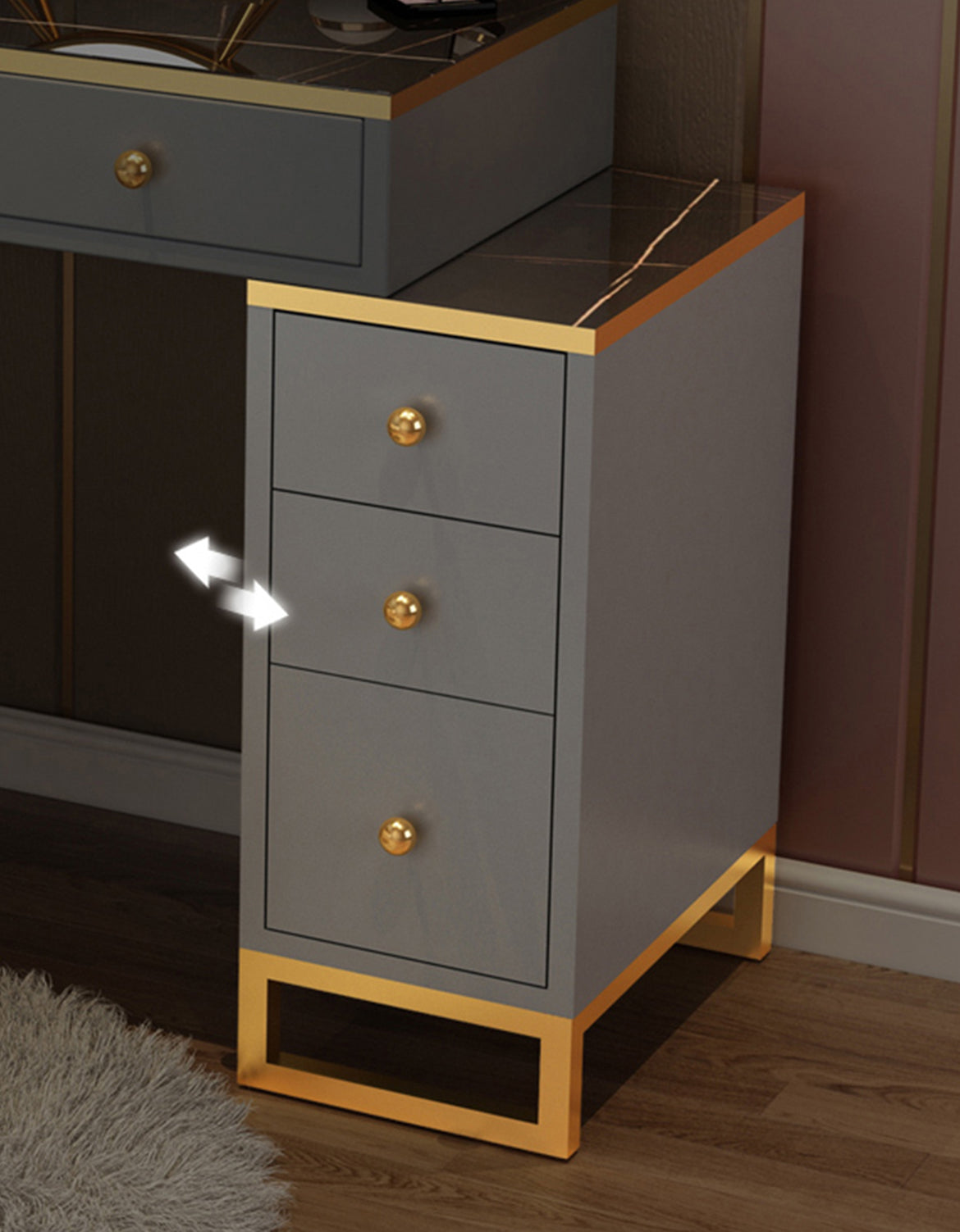 Nelia Dressing Table With LED Mirror