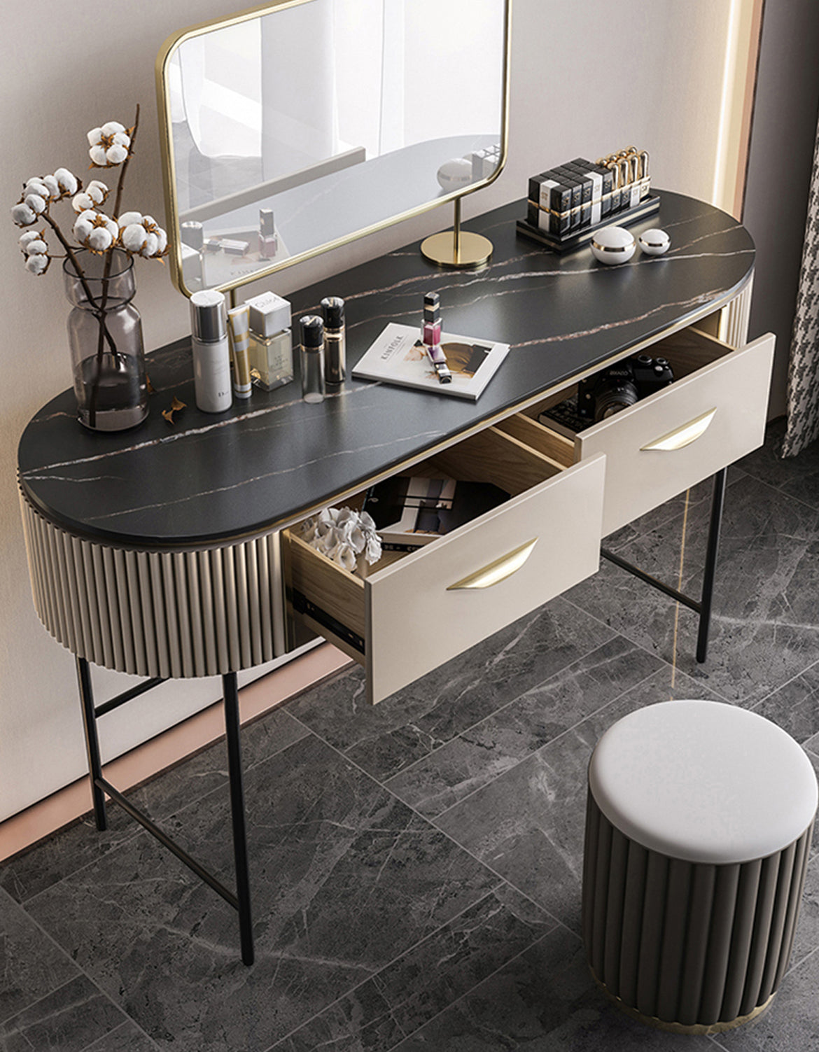 Elmore Dressing Table With Mirror