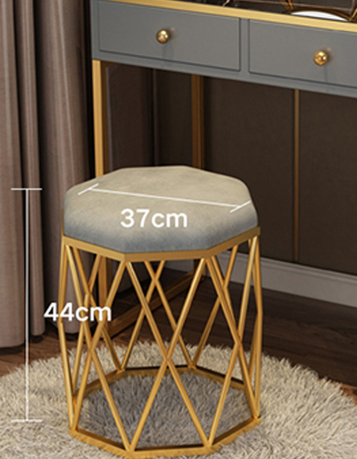 Nelia Dressing Table With LED Mirror