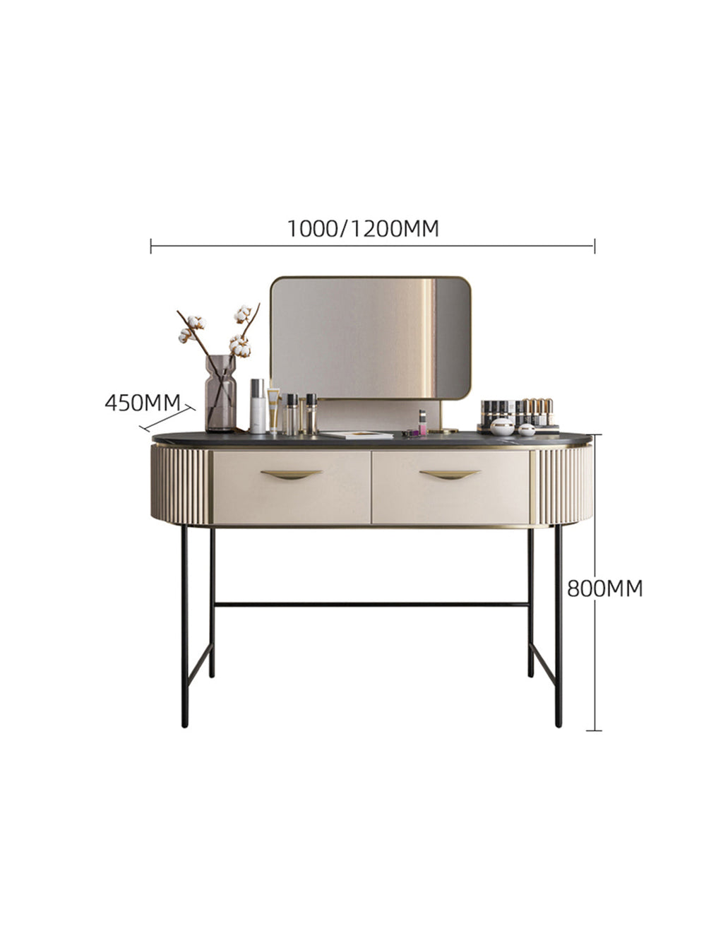 Elmore Dressing Table With Mirror