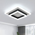 Modern LED Ceiling Lamp, Square LED Lights for Bedroom, Hallway, Office, Kitchen, Living Room - Cold White 6500K