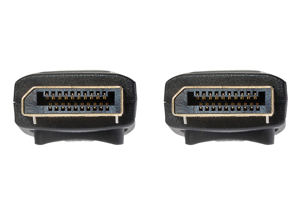 Maplin Lockable 4K Ultra HD DisplayPort Cable - Black, 1m