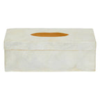 Palu White Sea Shell Tissue Box