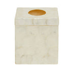 Palu White Shell Square Tissue Box