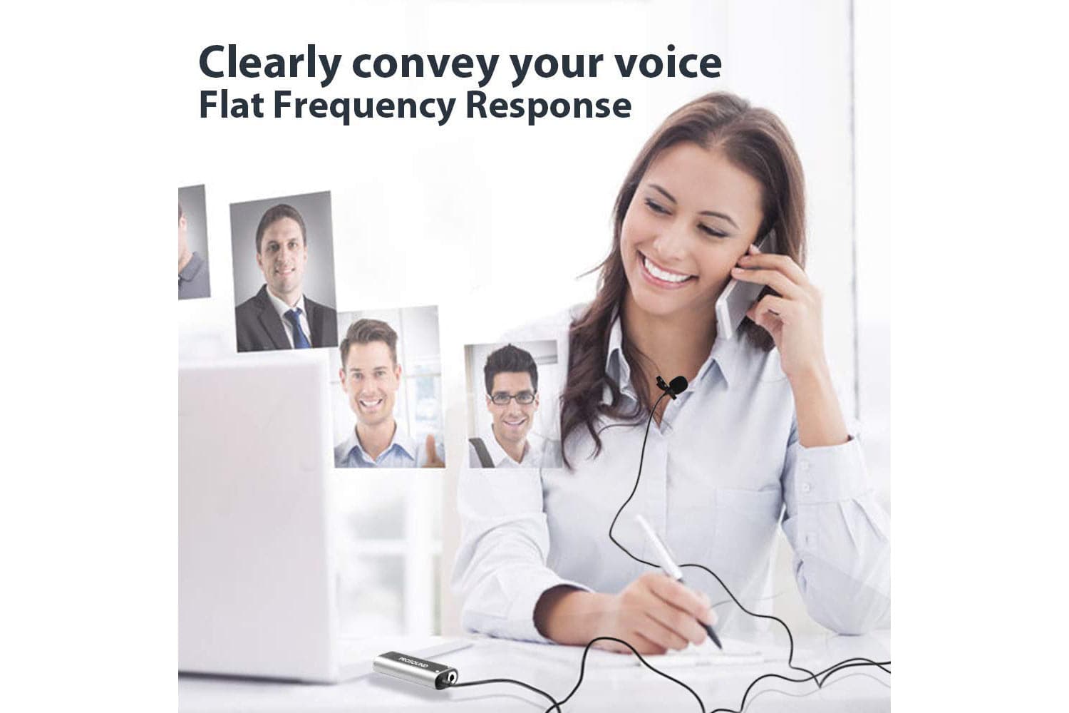 ProSound Lavalier USB-A Microphone Omnidirectional Electret Condenser with 3.5mm Audio Socket