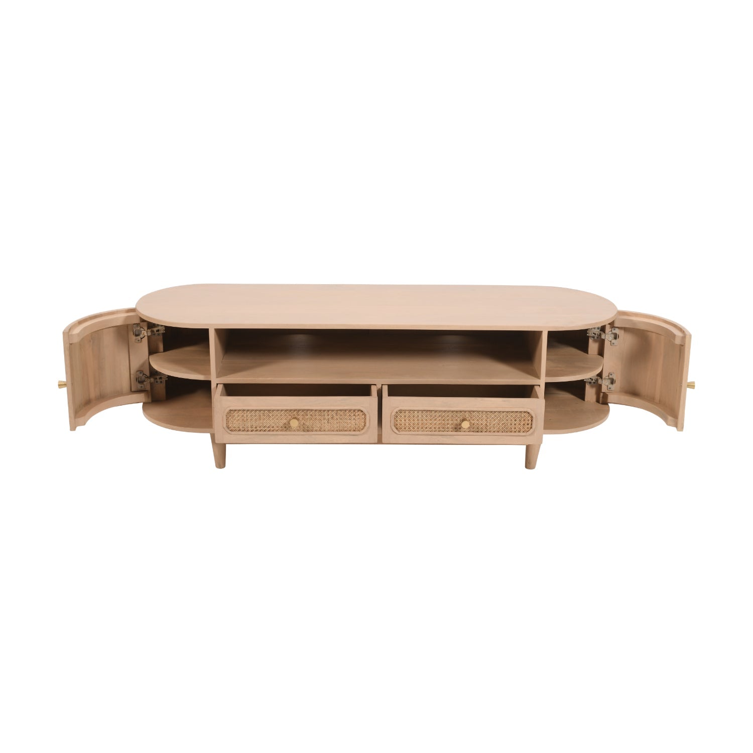 Chester Cane And Wood 2 Drawers TV Cabinet