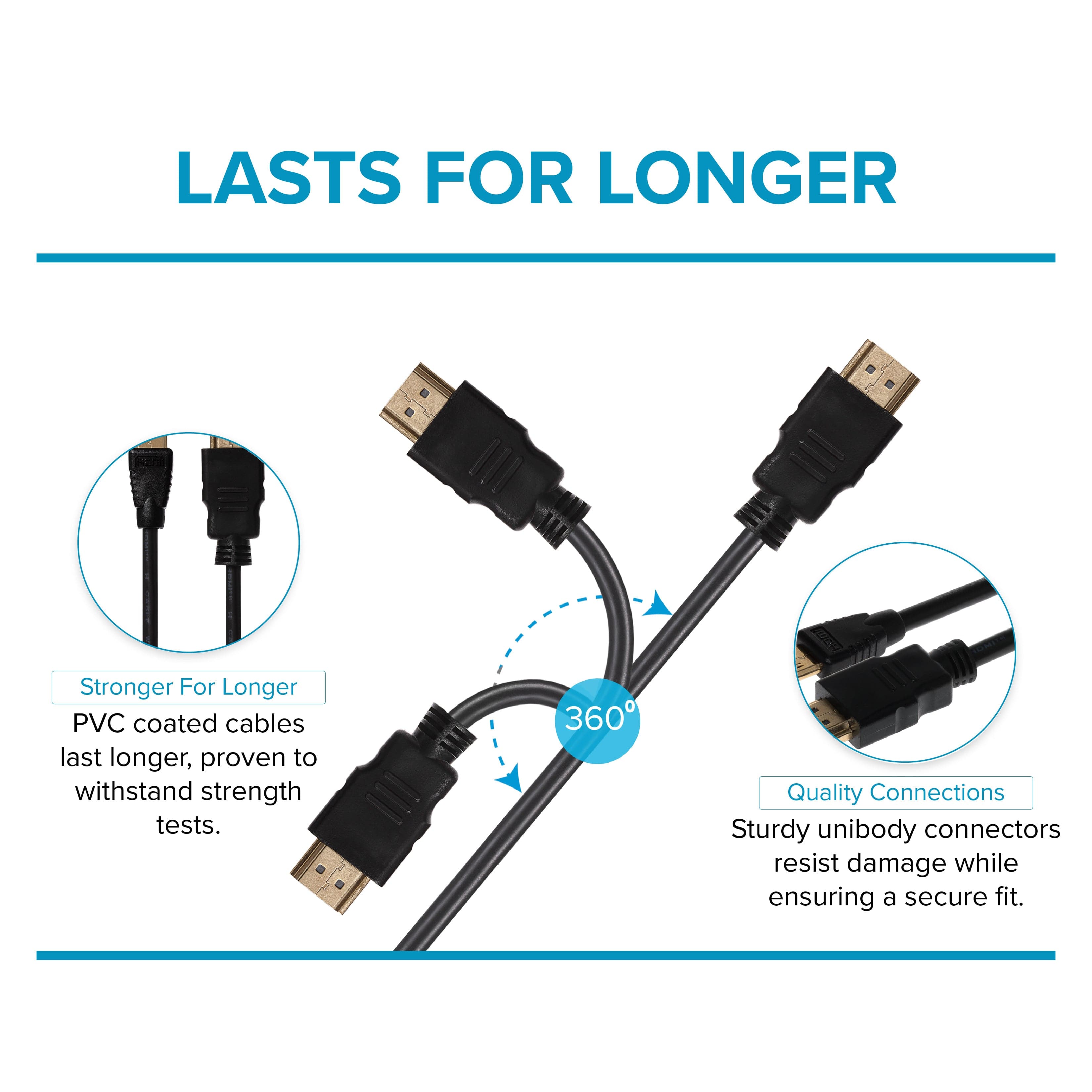 Maplin HDMI to Mini HDMI 4K Ultra HD Cable with Gold Connectors - Black, 3m
