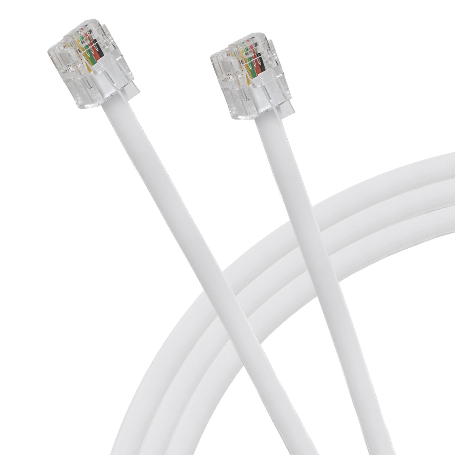 Maplin RJ11 to RJ11  6P4C ADSL Telephone Modem Lead - White, 3m
