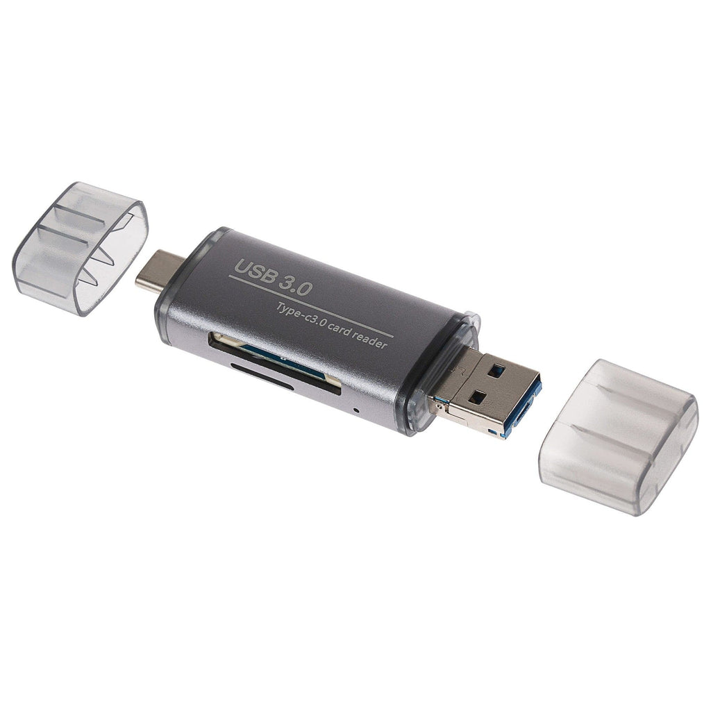 Maplin USB-C & USB-A 3.0 SD Card Reader for SDXC / SDHC / MicroSDXC / MicroSDHC / UHS-I