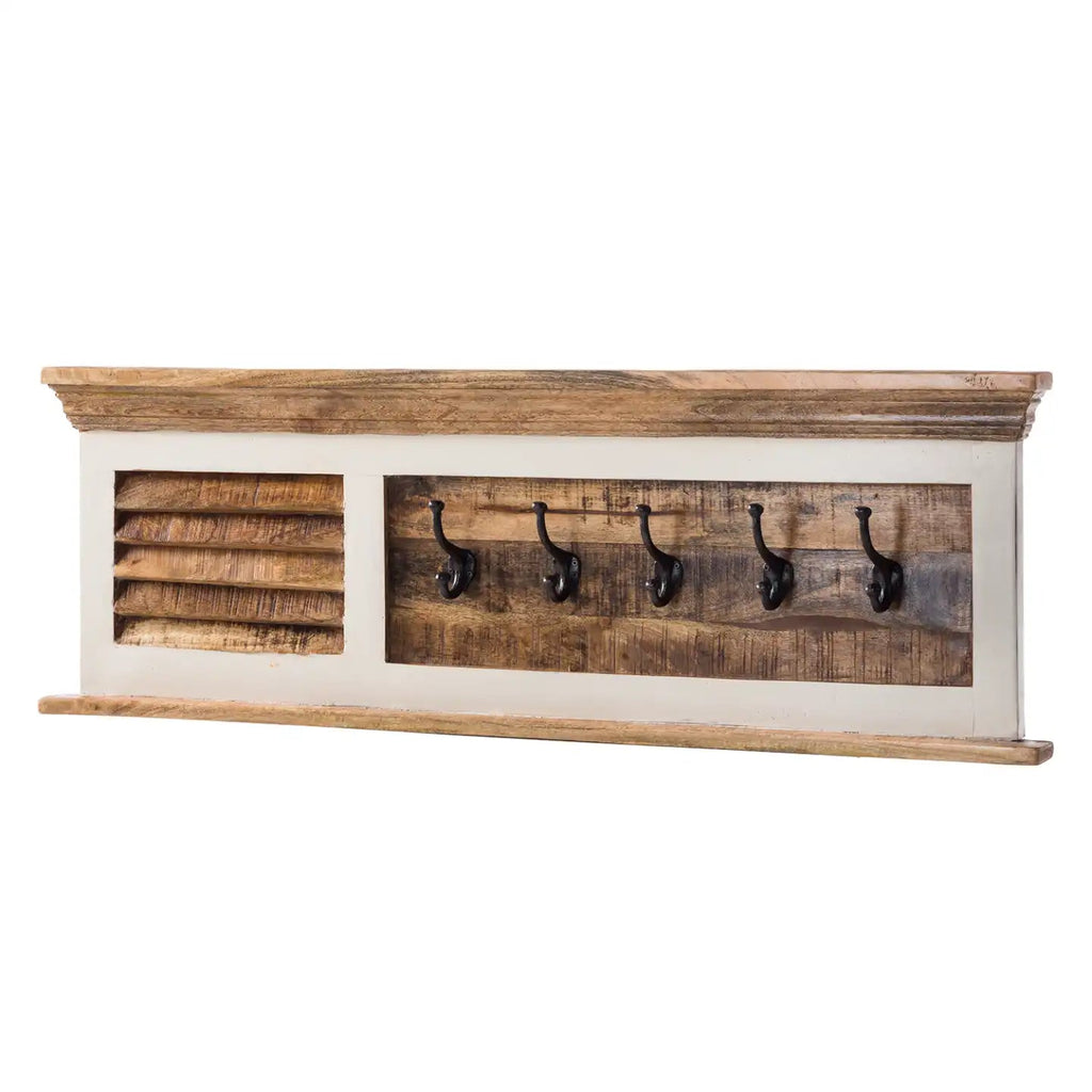 Bianco Solid Mango Wood White Hanging Unit