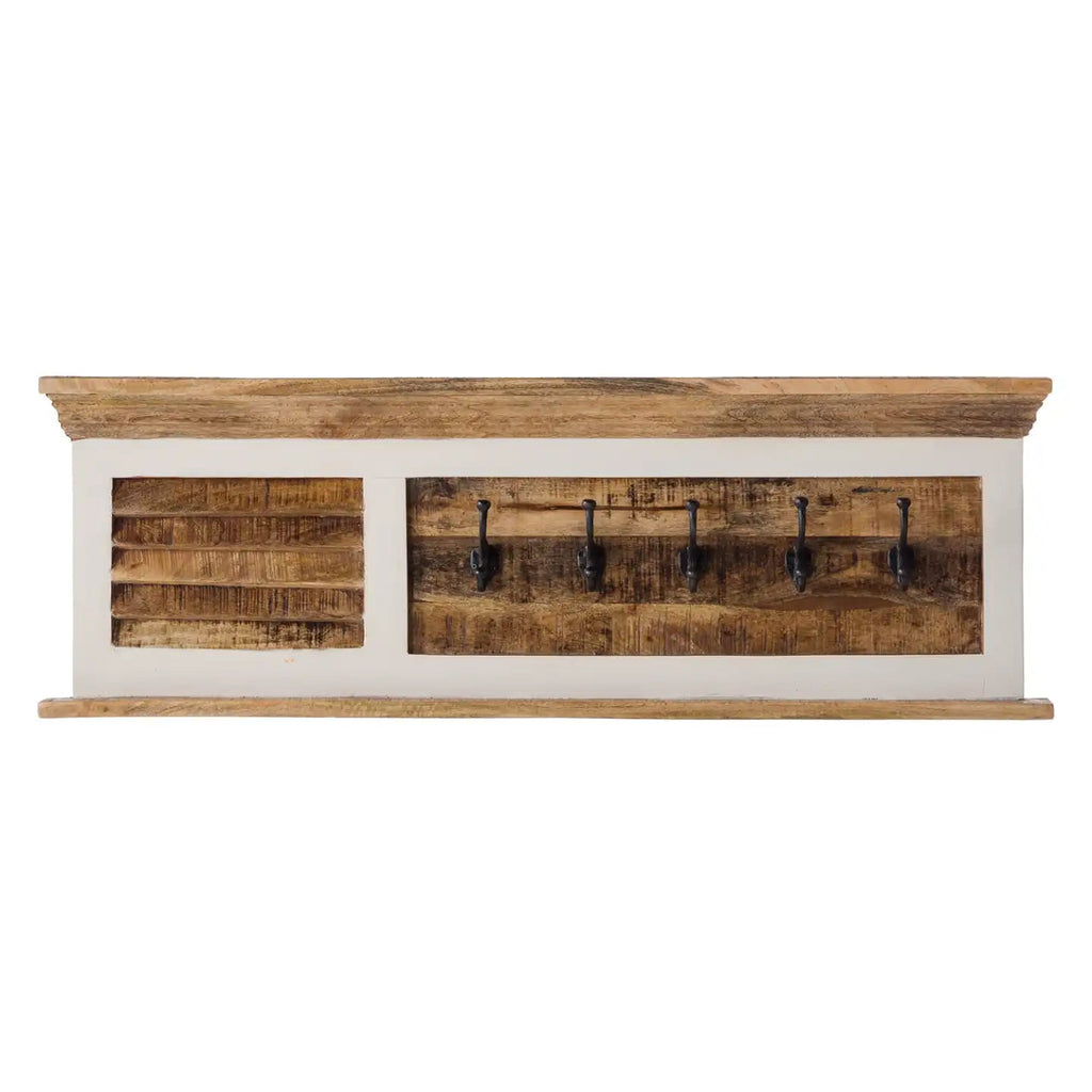 Bianco Solid Mango Wood White Hanging Unit