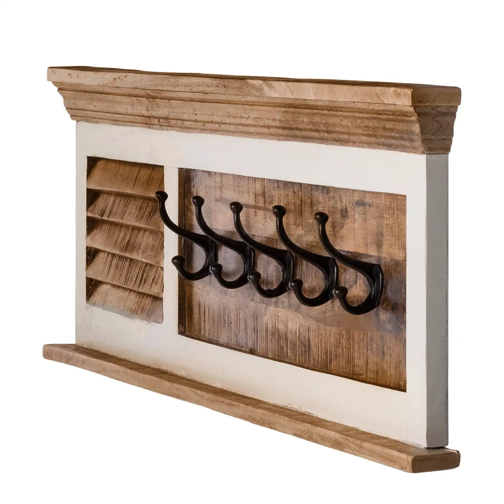 Bianco Solid Mango Wood White Hanging Unit