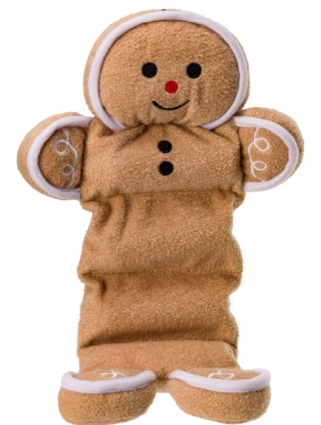 🍪 House of Paws Gingerbread Long Squeaker Dog Toy – Festive Plush with 4 Squeakers