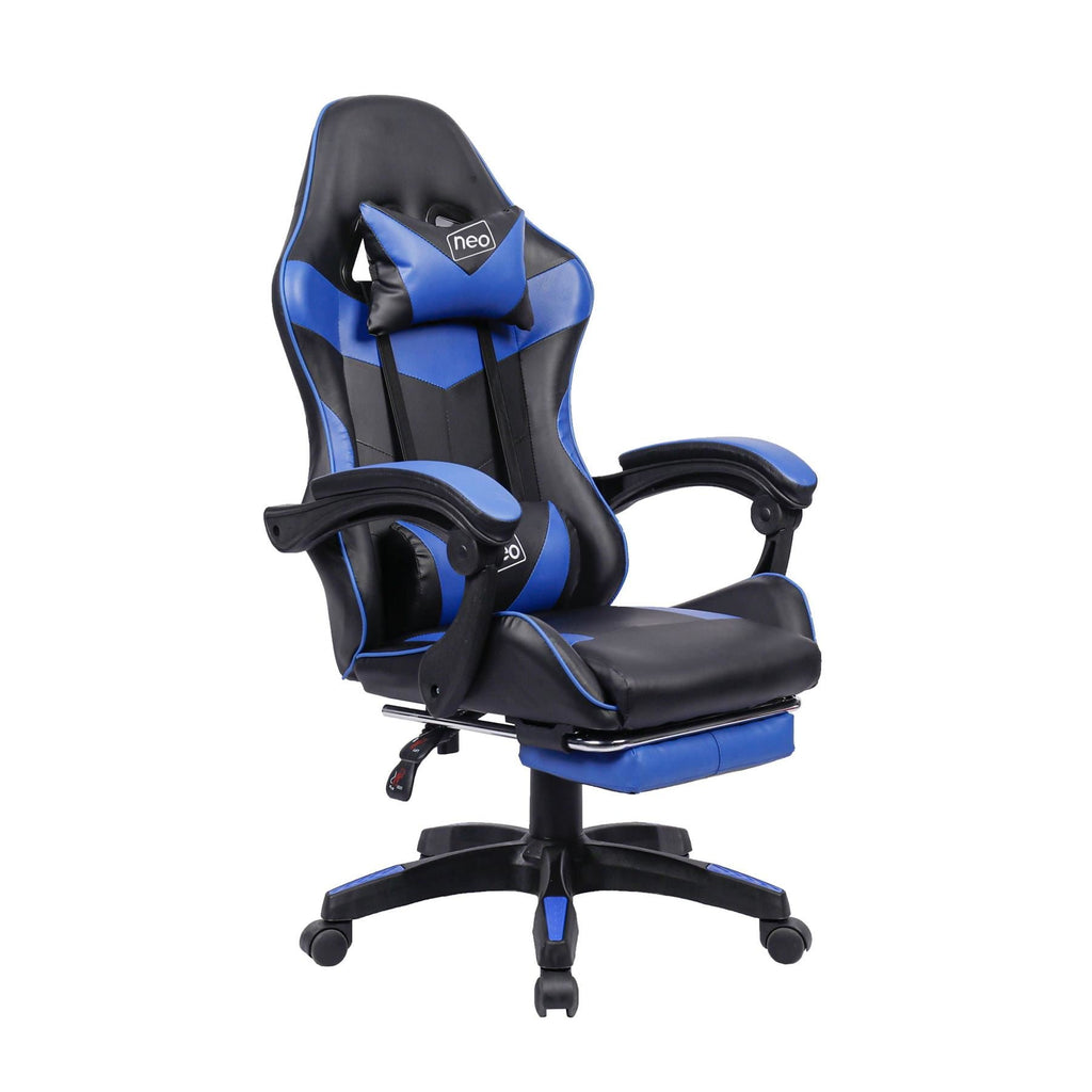 Leather Recliner Computer Gaming Office Chair With Footrest