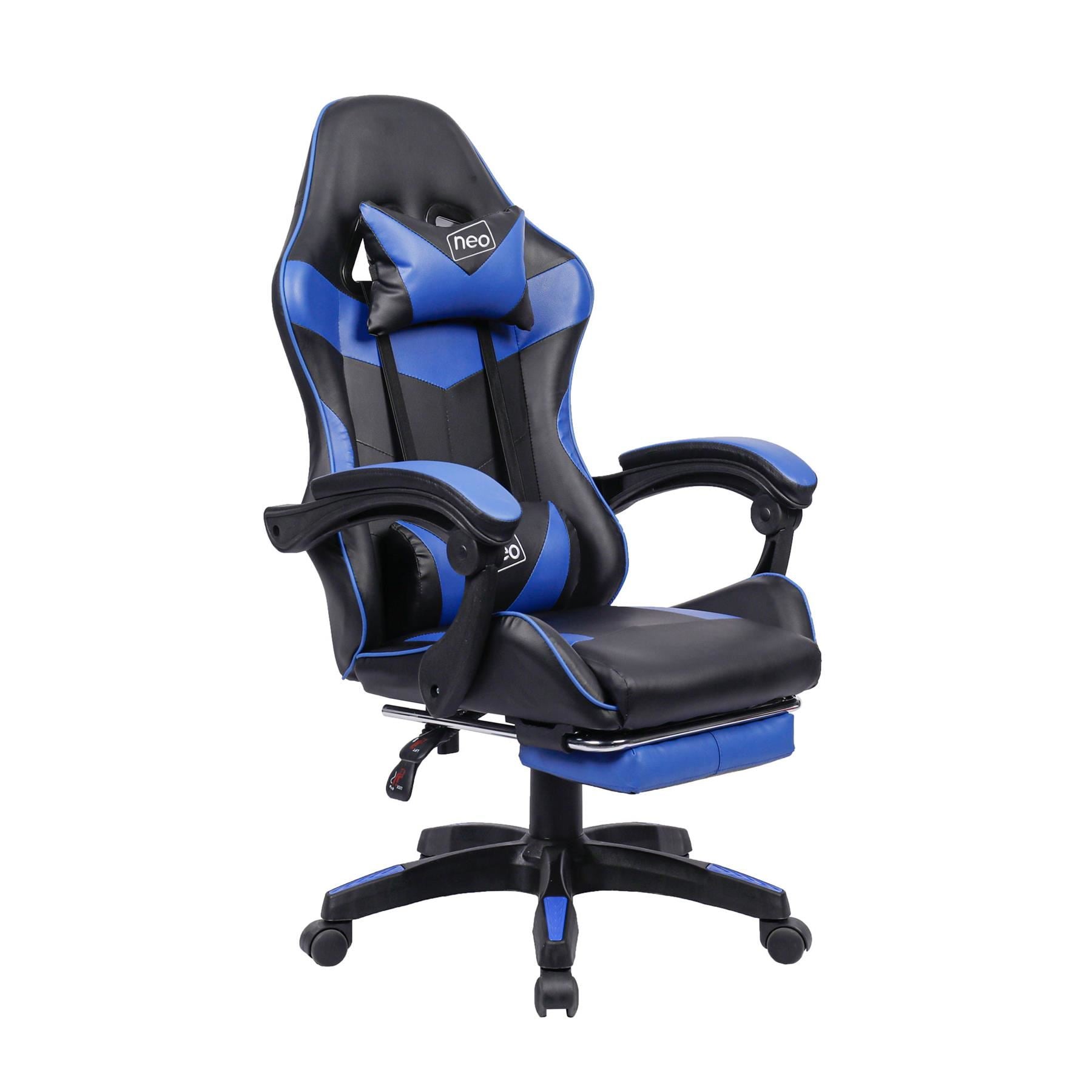 Leather Recliner Computer Gaming Office Chair With Footrest