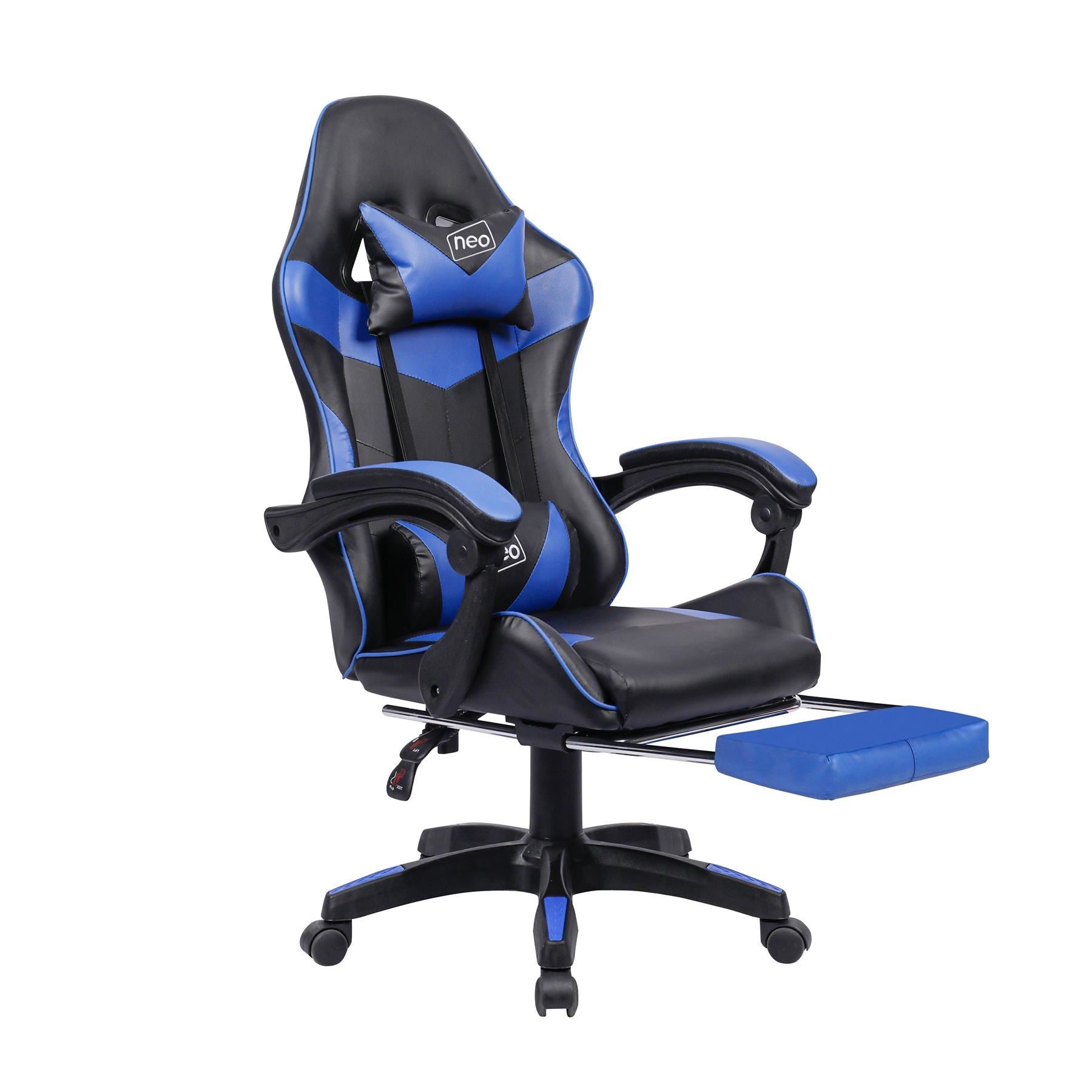 Leather Recliner Computer Gaming Office Chair With Footrest