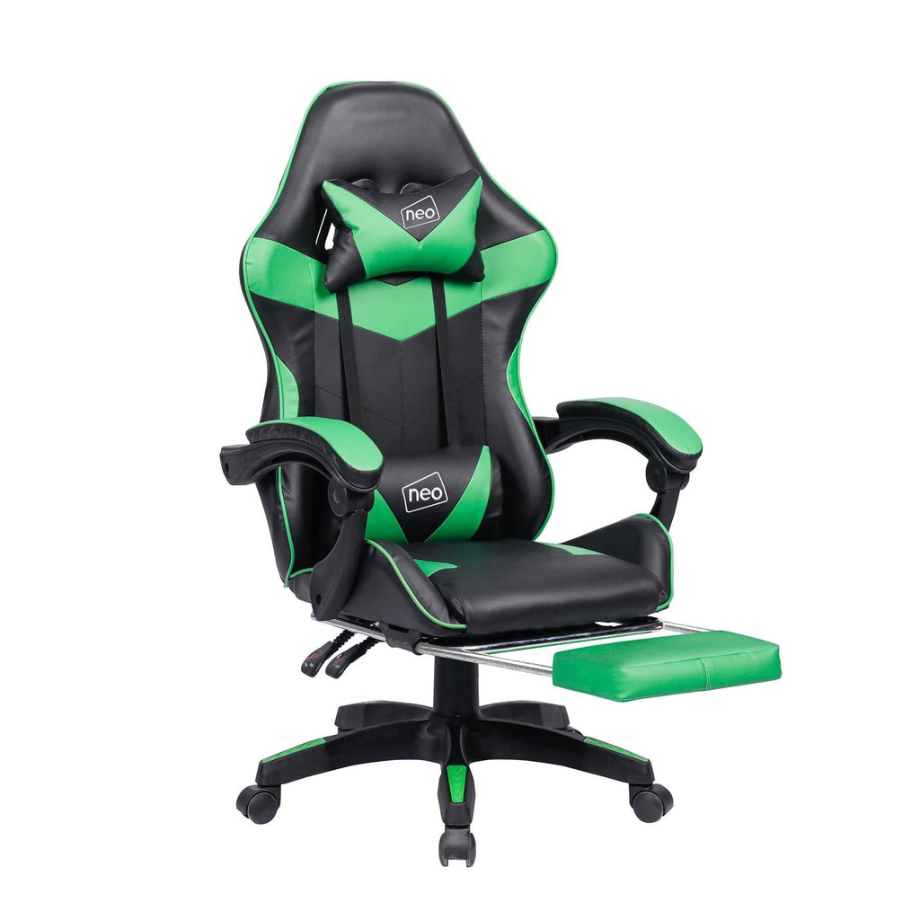 Leather Recliner Computer Gaming Office Chair With Footrest