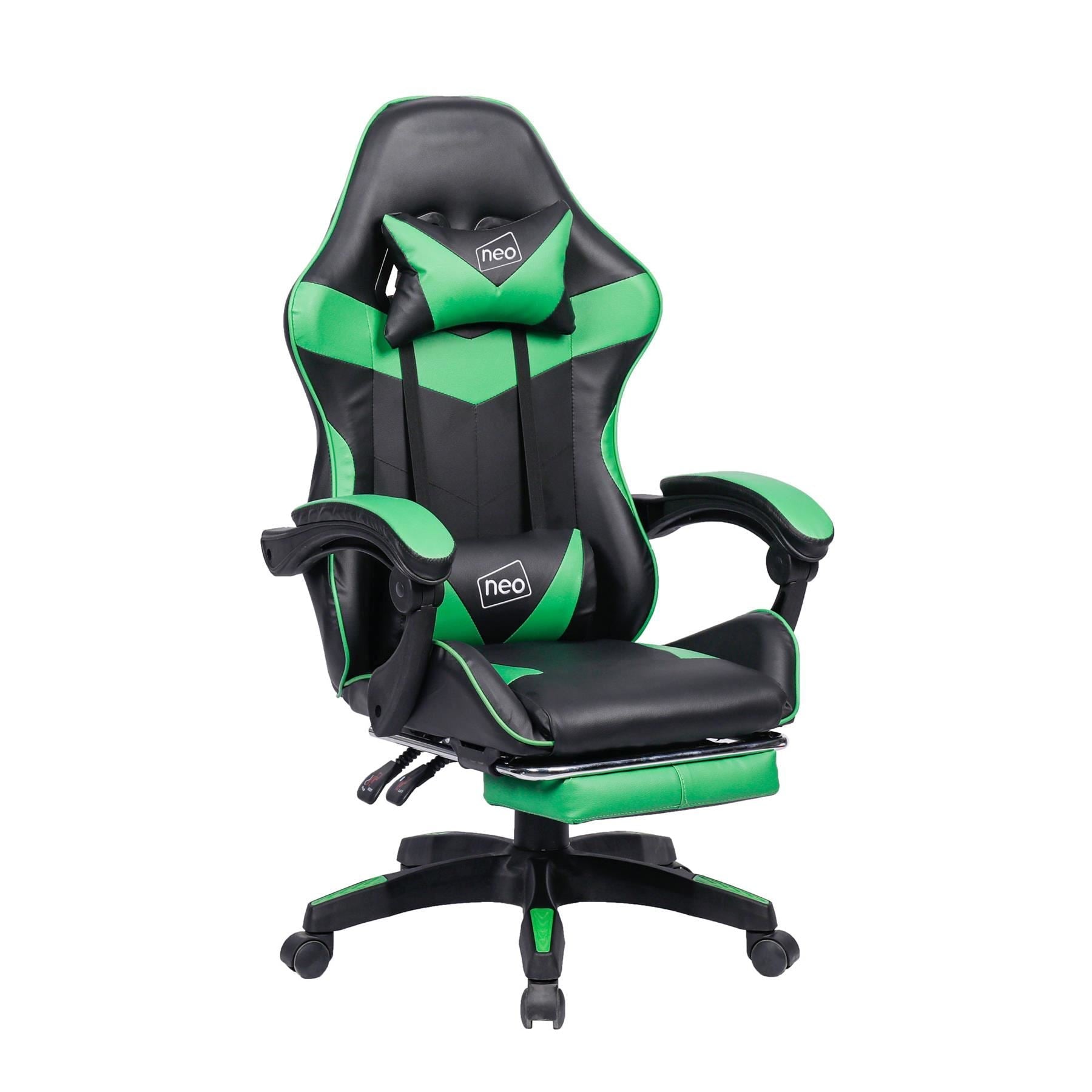 Leather Recliner Computer Gaming Office Chair With Footrest