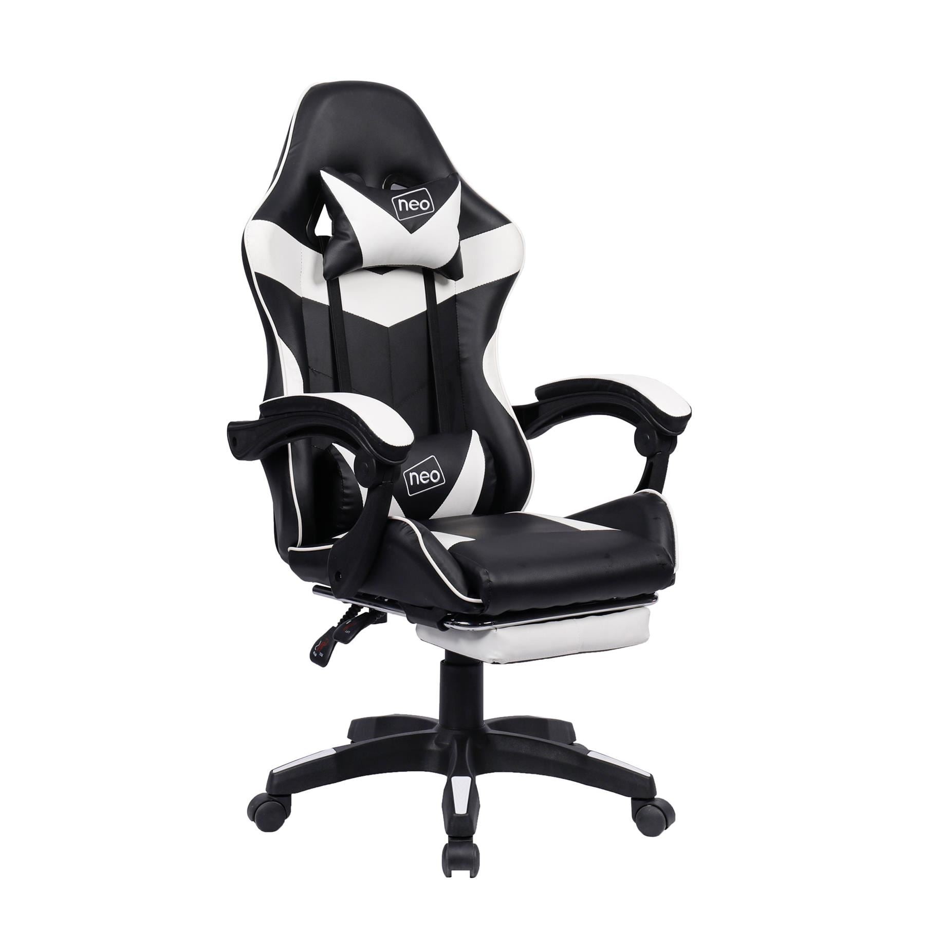 Leather Recliner Computer Gaming Office Chair With Footrest