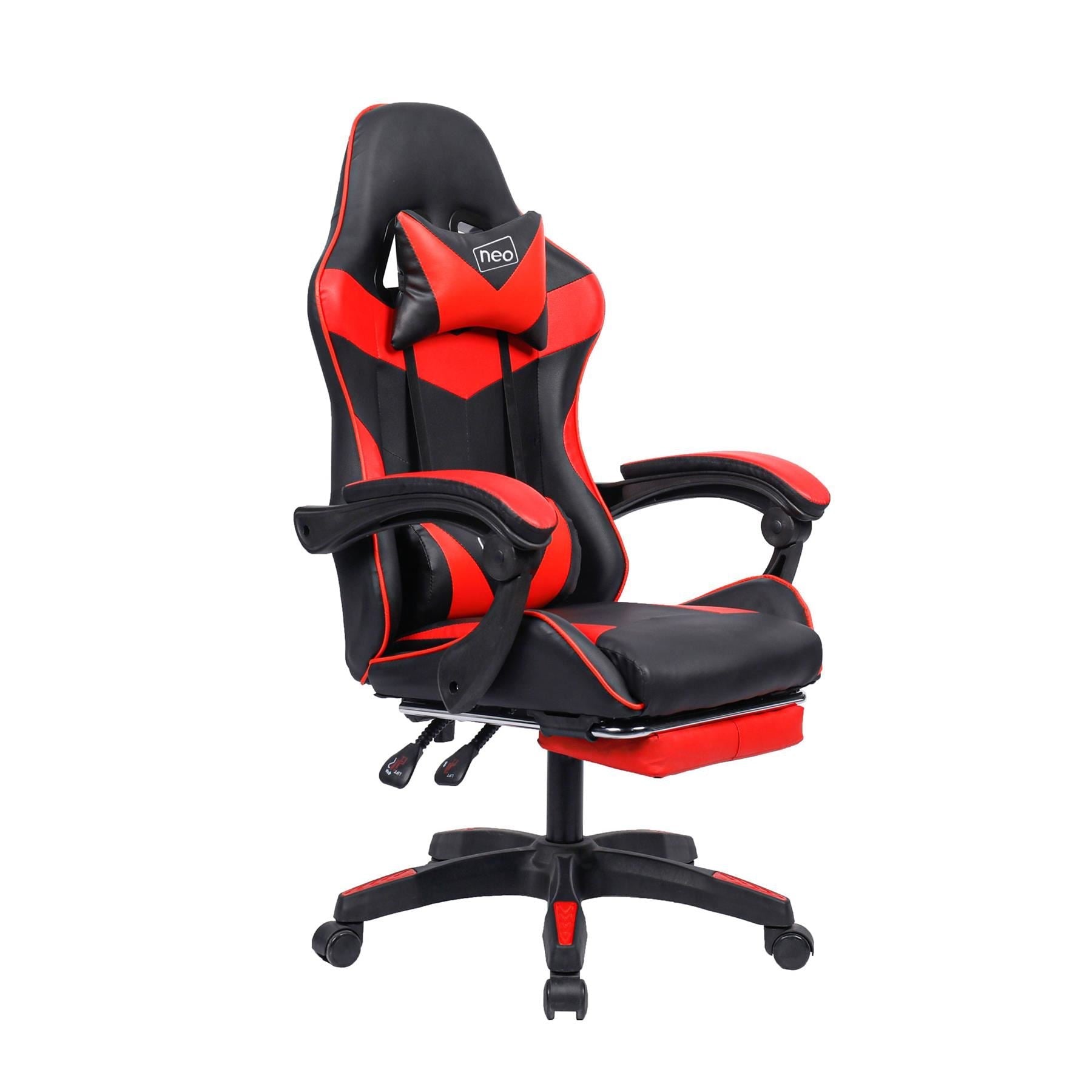 Leather Recliner Computer Gaming Office Chair With Footrest