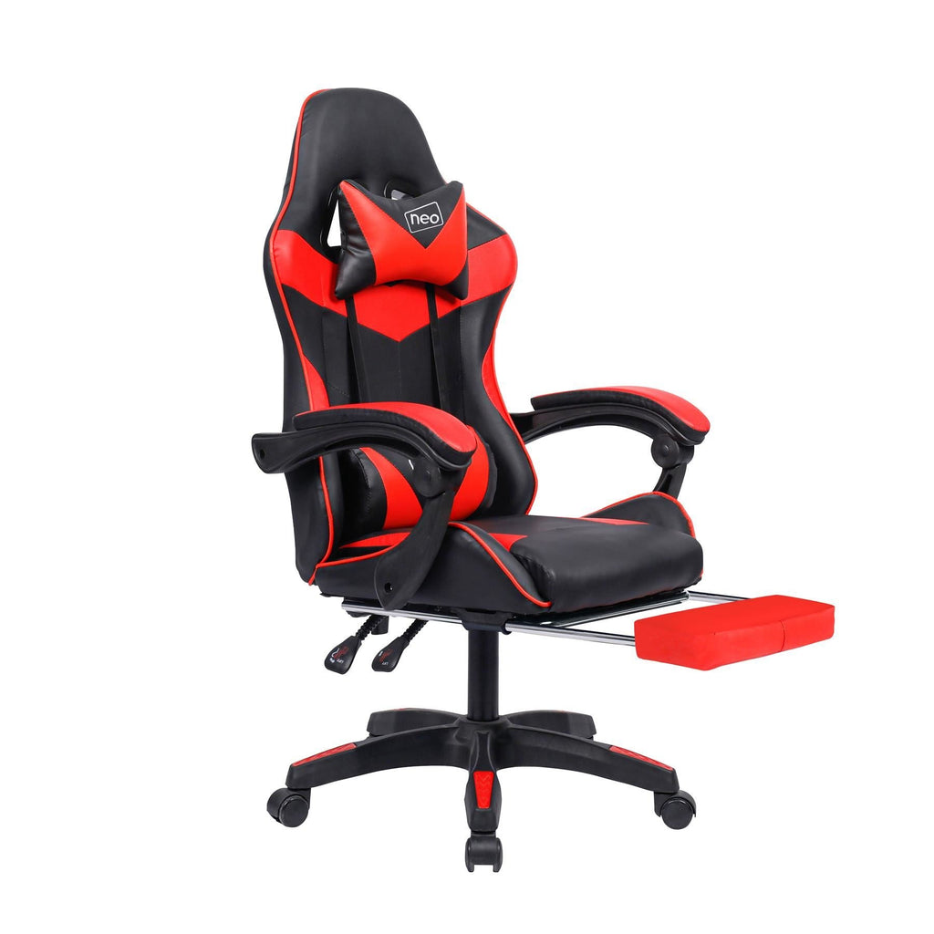 Leather Recliner Computer Gaming Office Chair With Footrest