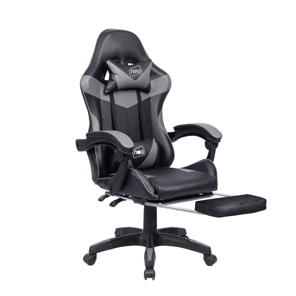 Leather Recliner Computer Gaming Office Chair With Footrest