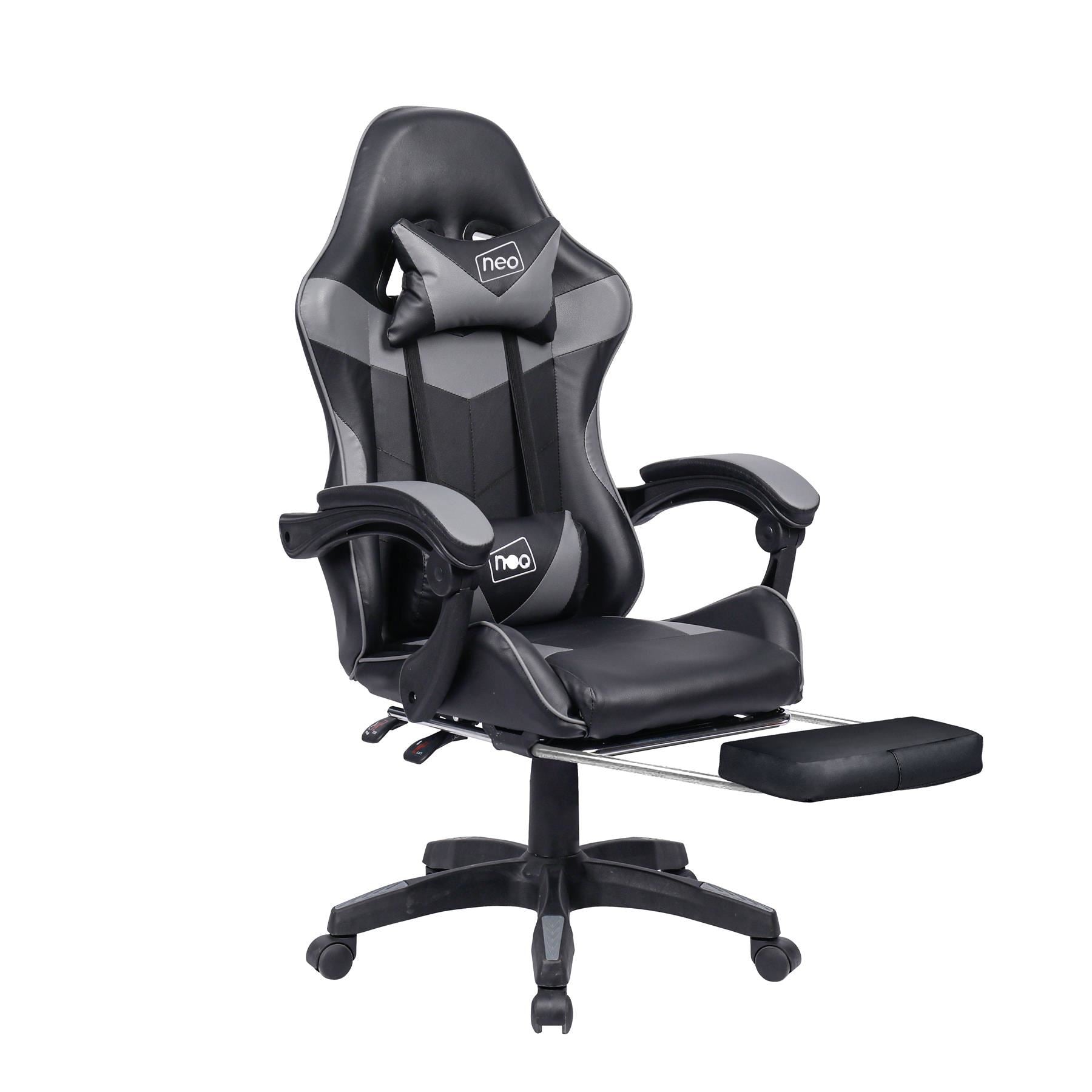 Leather Recliner Computer Gaming Office Chair With Footrest