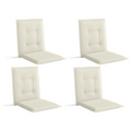 Outsunny Set of 4 Garden Chair Cushions, Outdoor Seat Pads