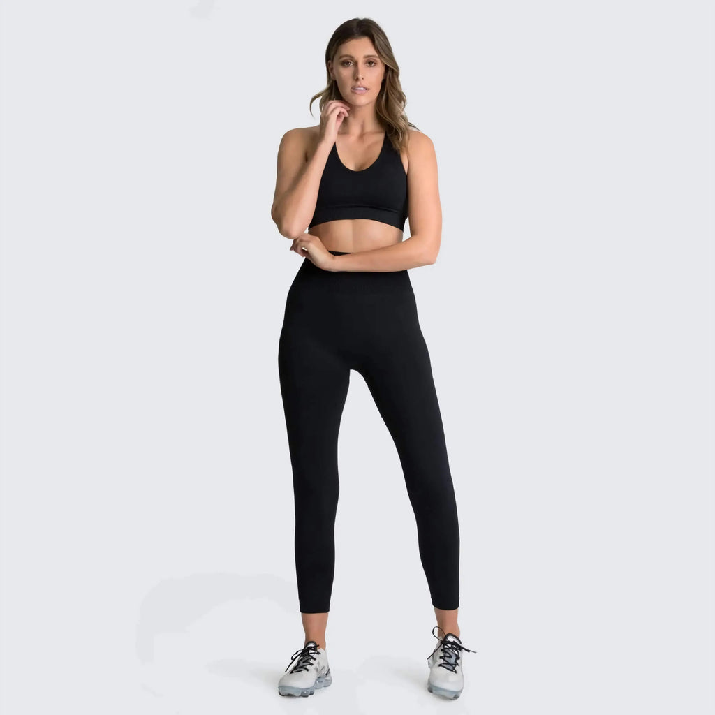 Gym Clothes Set for Women - 2-Piece Push-Up Yoga Bra & High Waist Leggings in 12 Colors