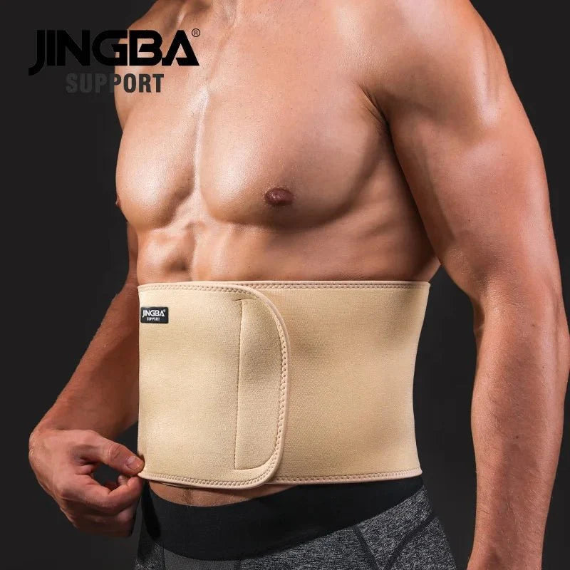 JINGBA Unisex Waist Trimmer for Fitness - Neoprene Slimming Sweat Belt for Volleyball, Golf & Tennis
