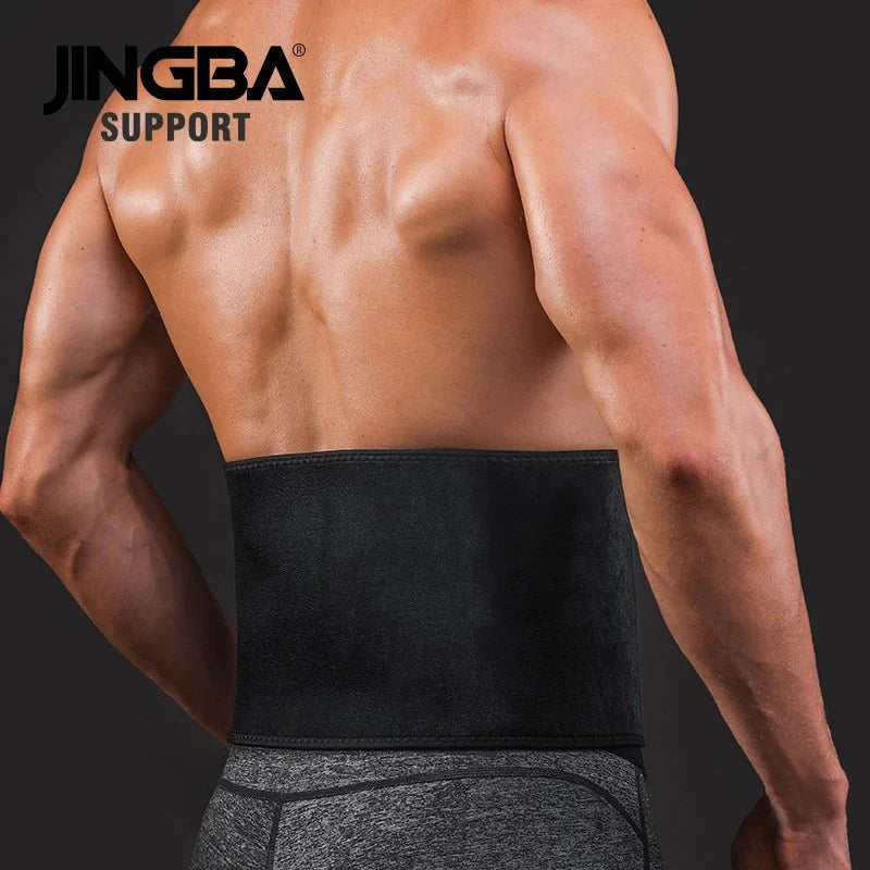 JINGBA Unisex Waist Trimmer for Fitness - Neoprene Slimming Sweat Belt for Volleyball, Golf & Tennis