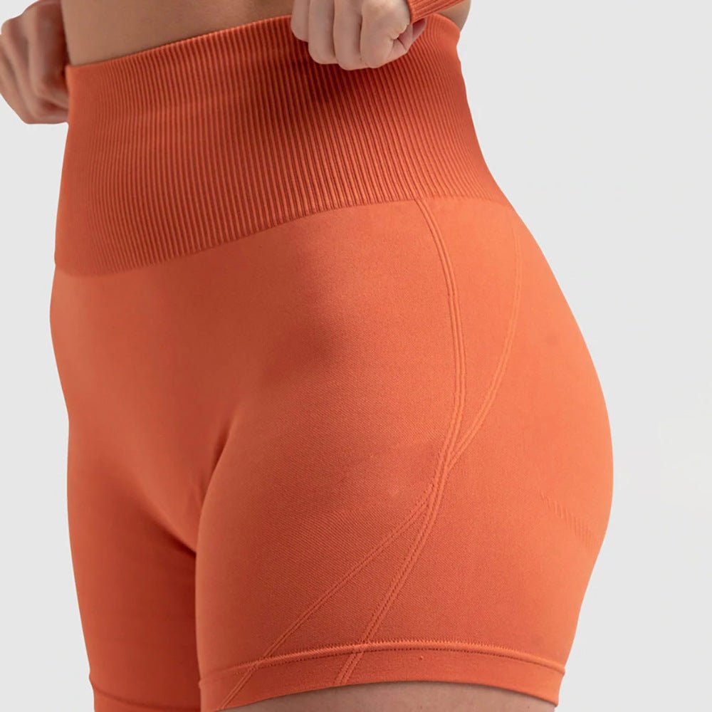 Seamless Sports Bra Set with Peach Hip Trousers – Super Stretch Long Sleeve Yoga Outfit S, M, L