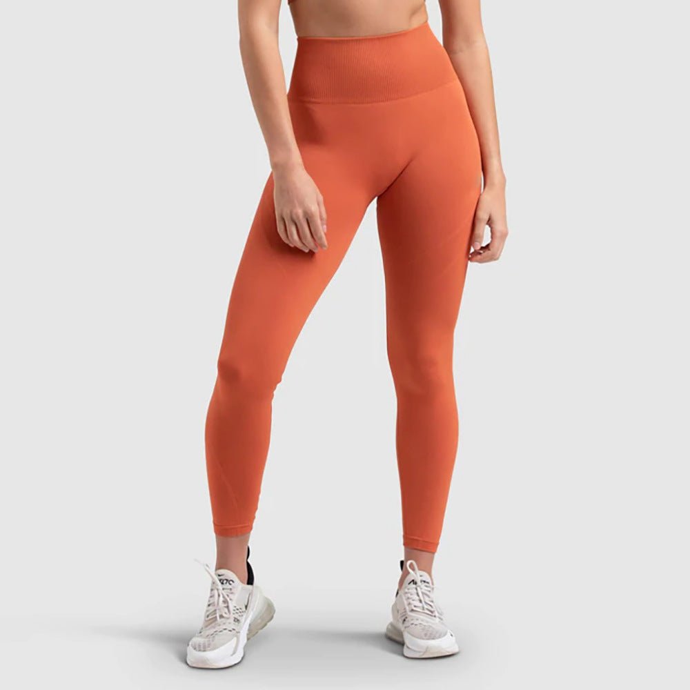 Seamless Sports Bra Set with Peach Hip Trousers – Super Stretch Long Sleeve Yoga Outfit S, M, L