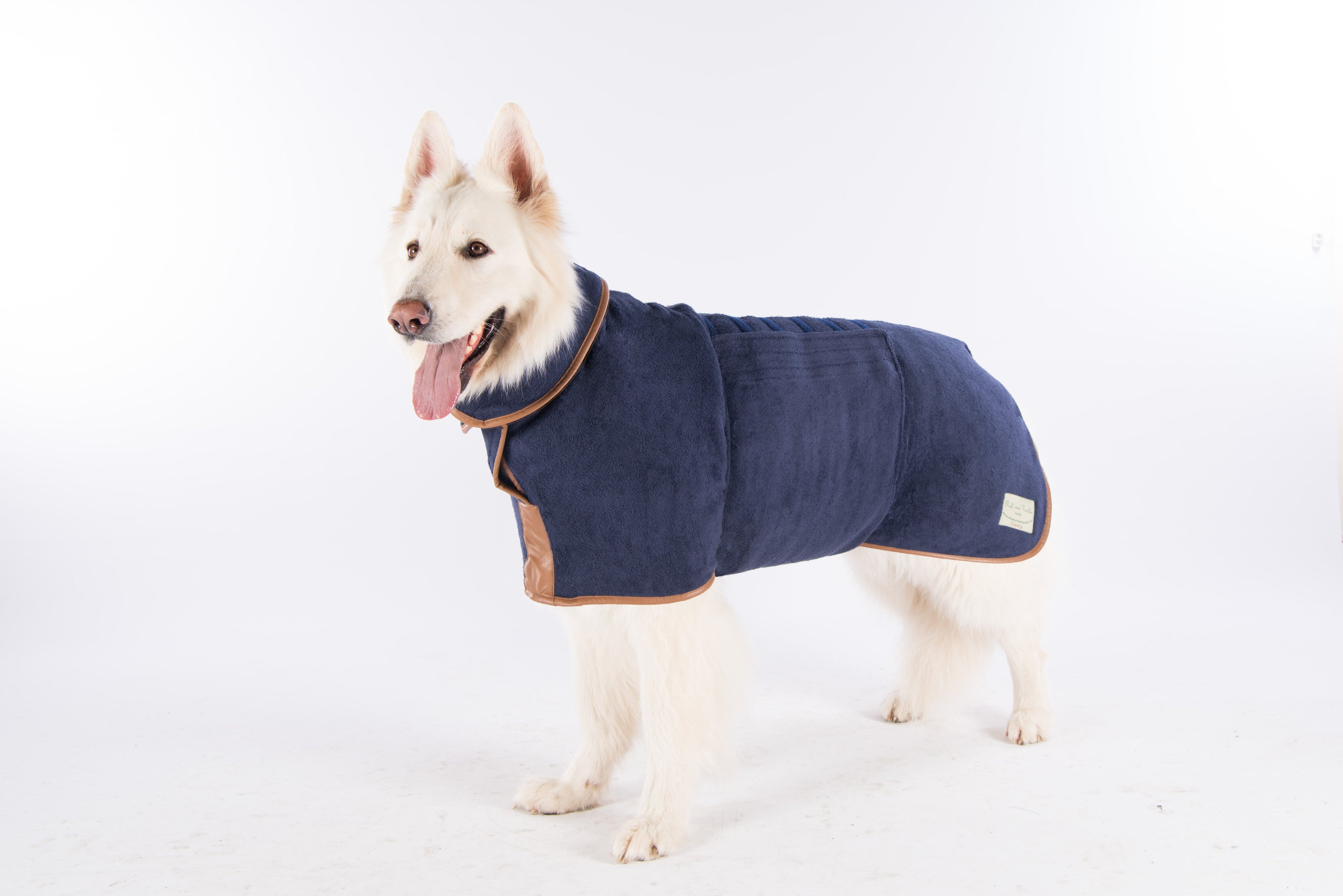 Country Dog Drying Coat – French Navy | Ruff and Tumble